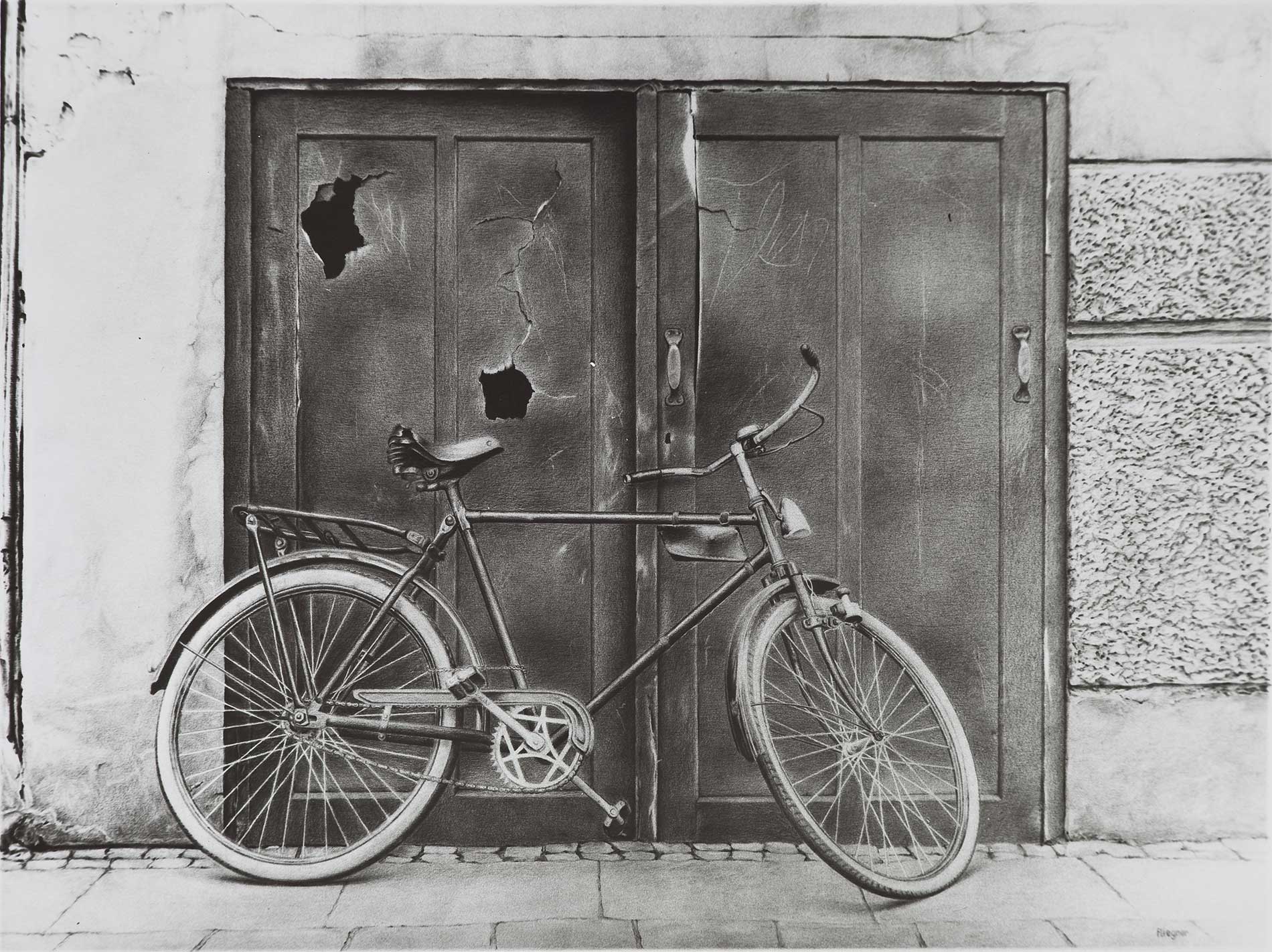 18.-Fahrrad,-Bleisitftzeichnung,-60-x-80-cm,-1977-