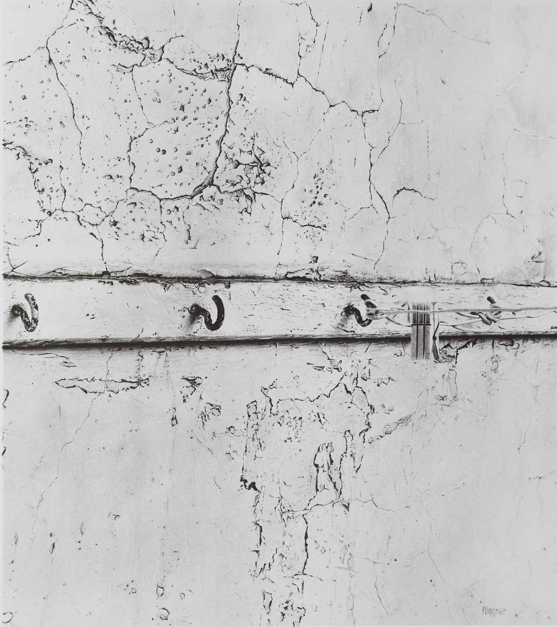 19.-Waescheleine,-Bleistiftzeichnung,-45-x-50-cm,-1977-